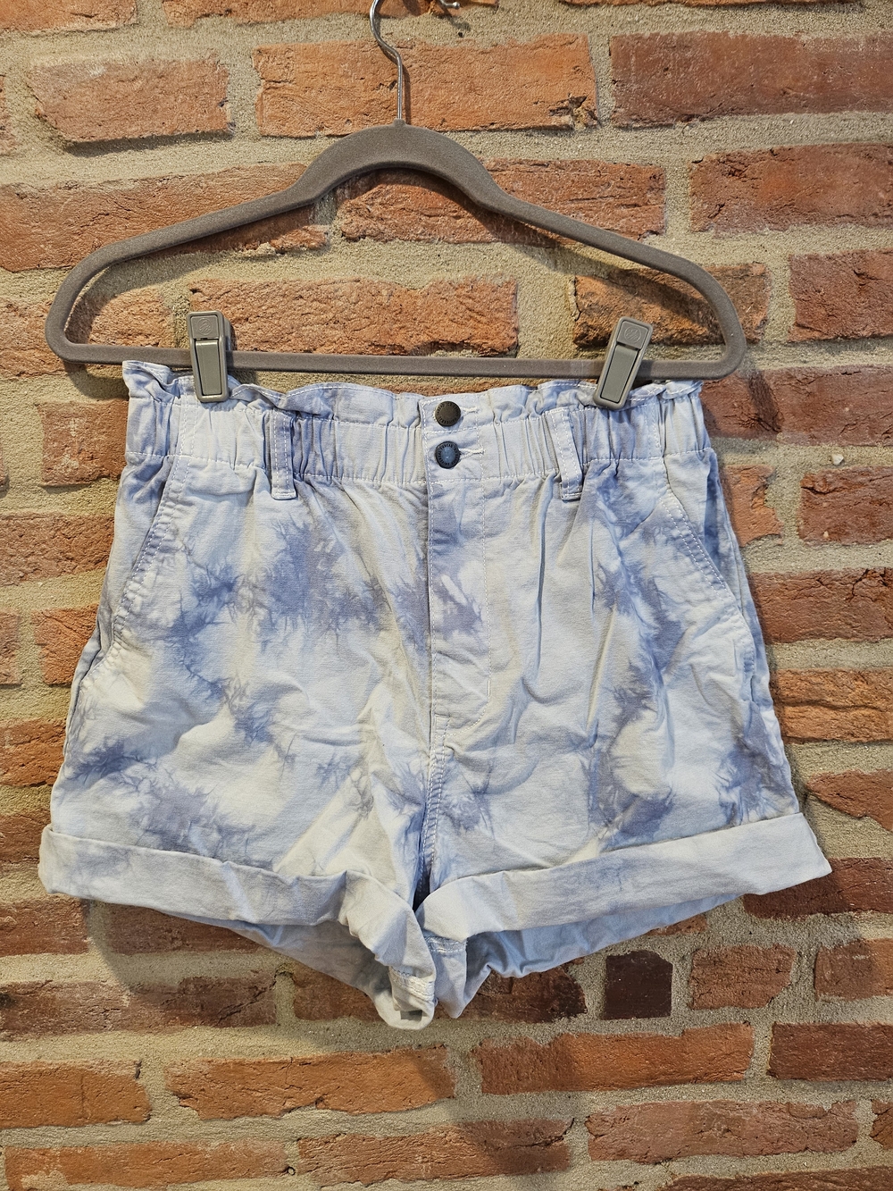 Universal Thread Light Blue Tie-Dye High Waist Shorts